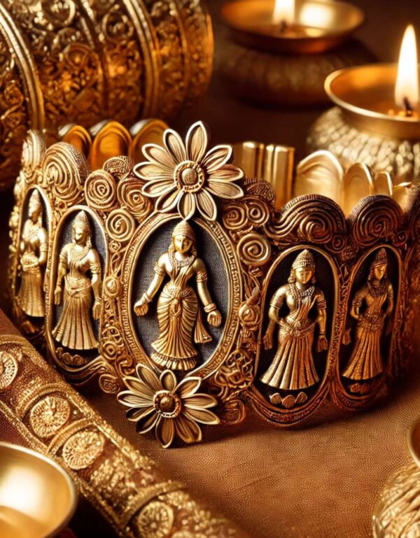 Antique Gold-Plated Temple Bracelet