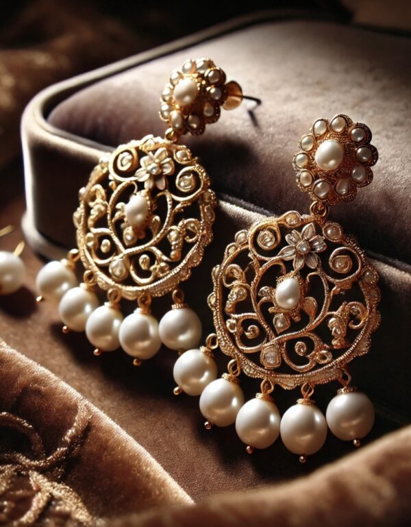 Pearl Chandbali Earrings