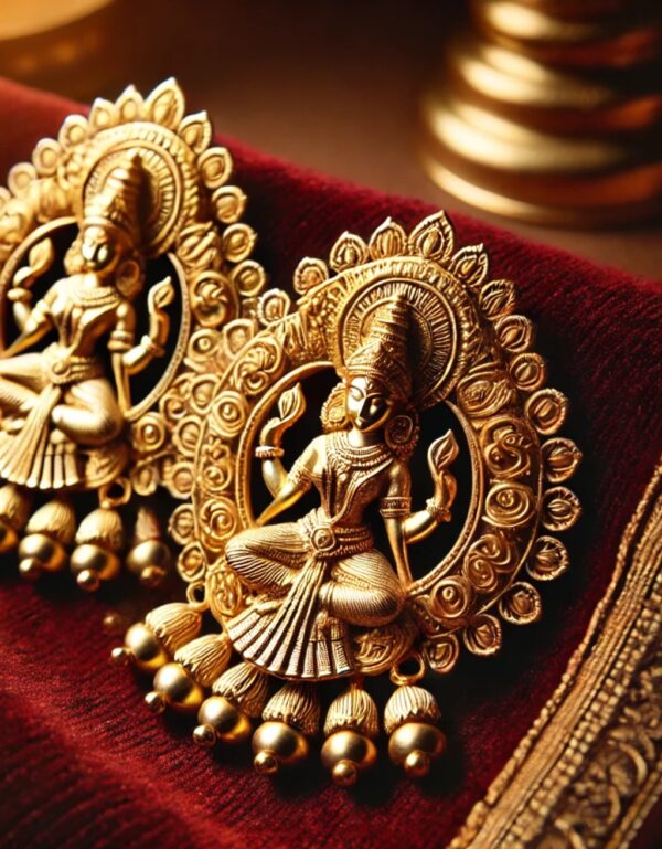 Temple Gold-Plated Earrings